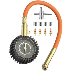 ETENWOLF Tire Pressure Gauge 0-100 PSI, ANSI B40.1 Grade A Accurate Tire Gauges for Tire Pressure with Large Glow Dial, Air Pressure Gauge for Tires, Car Accessories