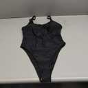 Women's Sexy One Piece Bathing Suit Swimsuit High Cut Cheeky Coverage, Medium Cut Full Coverage (Black (High Cut), Medium)