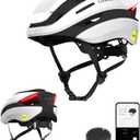 Lumos Ultra Smart Bike Helmet | Customizable Front and Back LED Lights with Turn Signals | Road Bicycle Helmets for Adults: Men, Women (XL (24"-25-1/2" / 61 to 65cm), Jet White with MIPS)