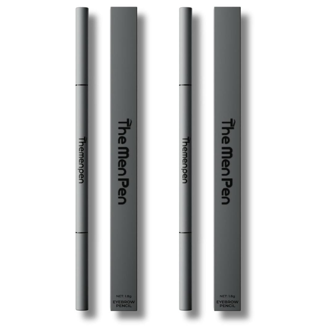 The Men Pen - Waterproof Eyebrow Pen | Beard Filler for Men | Microblading Eyebrow Pen | Hair Filler | Anti-Smudge | Mustache, Beard & Eyebrow Filler | Dark Brown (Pack of 2)