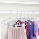 Honey-Can-Do Kids Clothes Hanger, Baby Clothes Hangers with Clips, Removable Clips are Designed to Keep Bottoms and Tops Perfectly Paired, Making it Easier to Organize and Store Outfits, 18 Pack