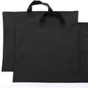 600D Portfolio Waterproof With Handle And Zipper For Student and Artist 2-pack (Large, Black)