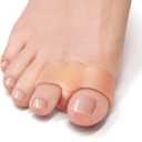 Welnove Pack of 12 Bunion Corrector, Toe Separators with 2 Loops, Big Toe Spacer Suitable for Bunion and Overlap Toe (Beige)