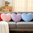 Heart Pillows, Cute Heart Decorative Pillow, Super Soft Throw Pillow Valentines Day Decorations Pillow,Wedding Decor (Lavander, Small)