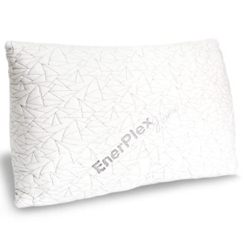 EnerPlex King Size Memory Foam Pillows - Pack of 1 - Adjustable Fill for Sleeping w/Extra Stuffing - Machine Washable Firm Cushioning