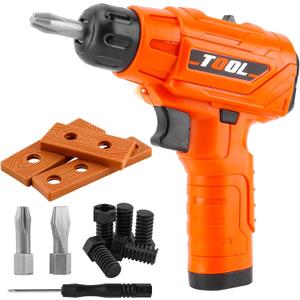 Toy Drill Set for Toddlers 1-3,Electric Power Kids Drill and Screw Set,Kids Pretend Play Tool with Realistic Sound & Action,Preschool STEM Toy for Home & Classroom, Ages 3+