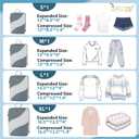 4 Pack Compression Packing Cubes for Travel, See Through Mesh Luggage Packing Organizers for Carry on Suitcase