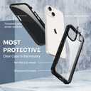 CENHUFO Privacy for iPhone 14 Case/iPhone 13 Case, Full Body Phone Case with Built-in 9H Tempered Glass Privacy Screen Protector and Camera Lens Protector, Shockproof Bumper Clear Cover - Black