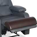 Leather Recliner Leg Rest Cushion, Bolster Foot Pillow for Legs, Recliner Foot Pillow, Multipurpose Half Moon Leg Pillow & Back Lumbar Support Cushion for Bed, Chair, Sofa