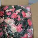 8Pcs 63Ft Pink Rose Garland, Fake Flower Vines, Artificial Vine Flowers, Rose Hanging Garland for Party Wedding, Garden, Room Table, Christmas, Backdrop Wall Arch Decor