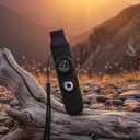 Multifunctional Survival Emergency Whistle for Kids with Compass Hiking Survival, Thermometer & Neck Lanyard | Emergency Safety Gear for Hiking, Camping, Kayaking, Boating, Climbing (obsidian black2pcs)