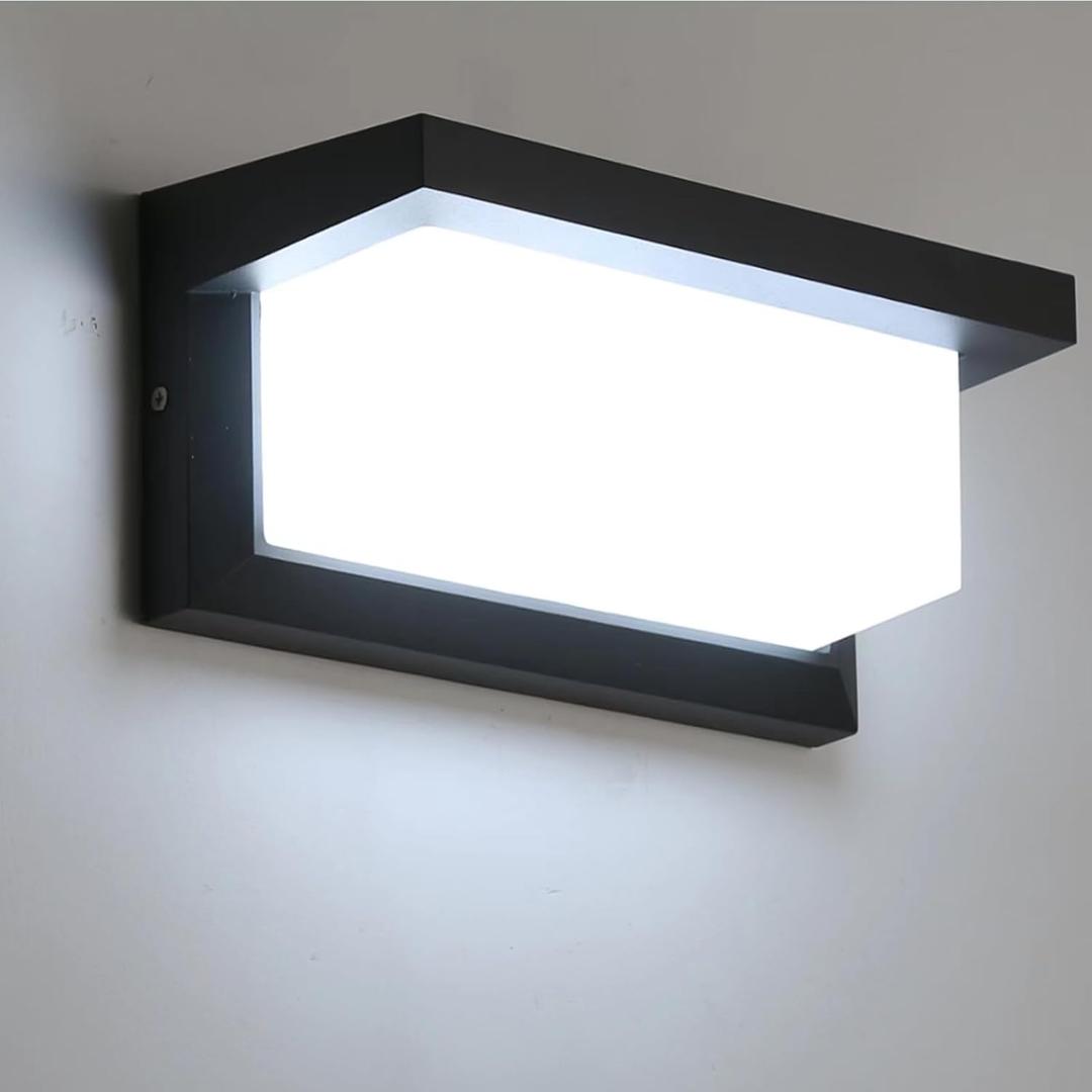 Wrasse Outdoor Wall Sconces Light 2000 Lumen 20W Wall Proch Lights 6500K Exterior Lighting fixtures120V Modern Mount Sconce Lamp for House Outside