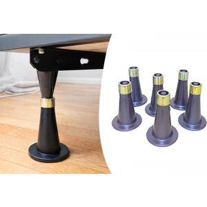 6PCS Reinforced Replacement Bed Frame Feet to Replace Wheels. Easy to Install, Prevent Sliding & Protect Floor