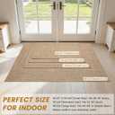 SMILOOL Front Door Mat Indoor Entrance, 24" x 36" Non-Slip Inside Door Mats for Entryway, Dirt Resistant and Absorbent Washable Doormat, Low Profile Entry Way Doormats, Floor Mats for House, Beige