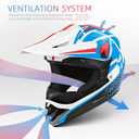 Youth Dirt Bike Helmets DOT Approved Kids Motocross, ATV, Off-Road, Four Wheelers, BMX Motorcycle Bike Helmets with Goggles Gloves Faceshield