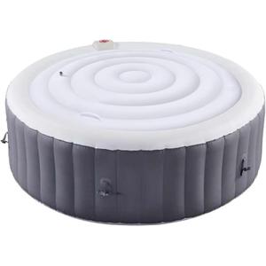 4.5 Ft Inflatable Hot Tub Cover - Energy Saving Lid for Round Hot Tub - Foldable Protective Rain Overflow Cover for Outdoor Inflatable Hot Tubs