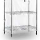 Frosted PVC Waterproof 3 Shelf Wire Rack for Wire Shelf Cover - 24" W x 14" D x 30" H - Protects from Dust and Debris - Only Cover (Transparency)