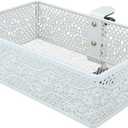 Clip-on Drawer organizers,desk organizer,can be clipped around the table to store small items (White)