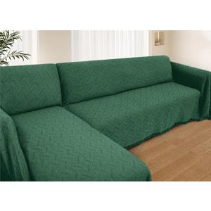 HOMERILLA Christmas Couch Covers,Sectional Couch Covers L Shaped Sofa Cover Blanket 2 Pieces L Shape Sofa Decoration Protector for Pets Dogs(Vintage Green, X-Large)