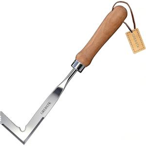 GREBSTK Crack Weeder Crevice Weeding Tool Stainless Steel Manual Weeder Beech Handle Gardening Tool