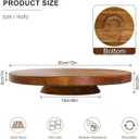Wood Cake Stand, Acacia Cake Stand for Wedding Birthday, Wooden Serving Platter for Appetizers and Desserts (12 inch)