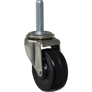 Shepherd Hardware 9344 2-Inch Threaded Stem Casters, 5/16-Inch Stem Diameter, 80-lb Load Capacity, (Pack of 2) , Black