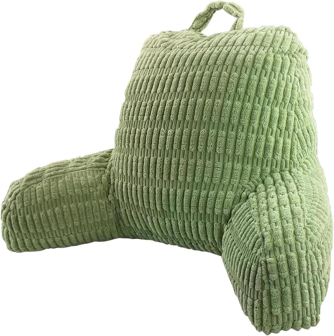 Reading Pillows for Sitting in Bed Adult, Back Rest Pillow for Sitting Up in Bed and Couch, Back Support Chair Pillow Support for Adult Backrest Pillows for Reading (Sage Green 21 Inch)