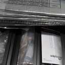 Furnulem Night Stand with Charging Station, Tall Black Dresser for Bedroom, Nightstand with Led Light, Bed Side Table for Living Room, Fabric Storage Drawer, Metal Frame, Wood Furniture