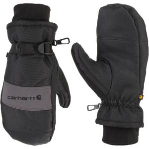 Carhartt Men's Waterproof Insulated Knit Cuff Mitten (X-Large, Black/Grey)