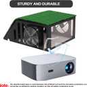 Golf Simulator Projector Enclosure - Floor Mounted with Cooling Fan, Durable Steel Frame, Clear Viewing Panel & Turf Top for Home Indoor Golf Sim Protection