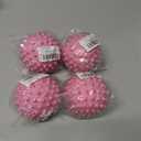 4 x Apasiri Interactive Dog Toys for Large & Medium Dogs: 3.5" Bacon Flavored Squeaky Balls for Dogs, Tough Durable Spiky Rubber Bouncy Dog Toys Balls, Floating Outdoor Fetch Dog Toy, Pink Dog Balls Gifts