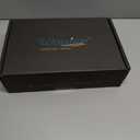 Wovier Matte Black Waterfall Bathroom Sink Faucet, Single Handle Single Hole Brass Lavatory Vanity Faucet, Basin Mixer Tap with Supply Hose and Pop Up Drain Assembly (Short Body)