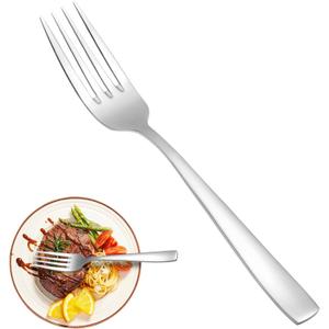16 Piece Dinner Forks Set, Food Grade Extra-Fine Stainless Steel Dessert Salad Forks Silverware, Metal Forks for Home Kitchen Restaurant Hotel, 8 Inches, Mirror Finish & Dishwasher Safe