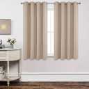 Curtains Blackout  Beige 51 in x 63 in