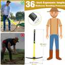 36 Inch Pick Mattock – Heavy Duty Rail Steel Garden Hoe with Fiberglass Handle, 2 in 1 Adze Hoe & Pick Axe for Digging, Landscaping, Yard Work, Outdoor