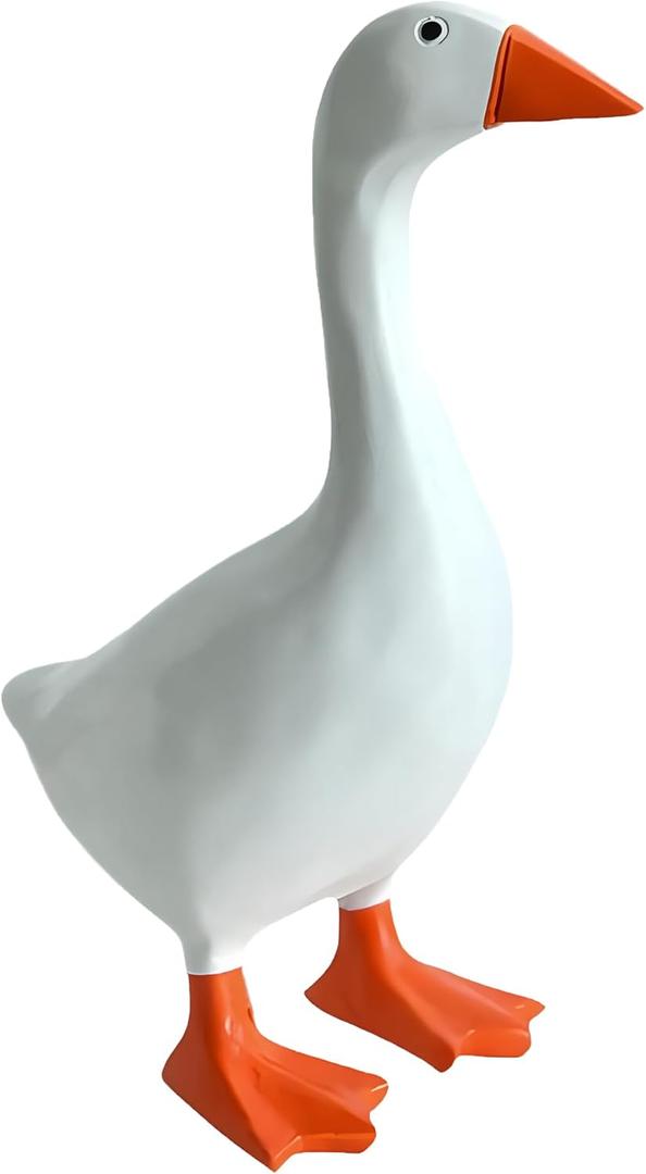 Desk Goose 7 Inch Desktop Goose Statue Funny Goose Figurine for Office Table or Home Decorations Idea