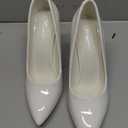 Womens High Heels 4 Inch Closed Pointed Toe Pumps Stiletto Heels for Women Dress Sexy Wedding Pumps (7.5, Shinny White)