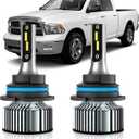 Fits for 2002 2003 2004 2005 Dodge Ram 1500 2500 3500 High-Low Beam Lights Bulb, Super Bright 20000LM 6000K White Powersports ram 1500 Light Bulbs,1:1 as Stock fog light, Pack of 2