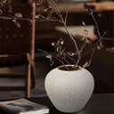 Ceramic Farmhouse Large Flower Vase,6.8 Inch Decor Terra Cotta Pottery Vase Boho Ceramic Rustic Vase for Home Decor Living Room Entryway Table Centerpiece Decor,Terracotta Vases.Wedding,Gifts