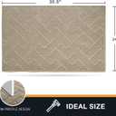 PURRUGS Dirt Trapping Door Mat 24" x 35.5", Non-Slip Machine Washable Entry Rug, Dog Doormat, Indoor Front Door Mat, Super Absorbent Entryway Rug for Muddy Shoes & Paws, Taupe