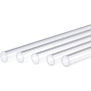 MECCANIXITY Acrylic Pipe Rigid Round Tube Clear 5/16" ID 1/2" OD 6" High Impact for Lighting, Models, Plumbing, Crafts 5 Pack
