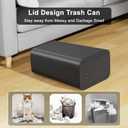 N. NETDOT 2 Pack Small Trash Can with lid, 2 Gallon Bathroom Trash Can,Garbage Can Slim Trash Bin Waste Basket for Bathroom,Kitchen,Bedroom,Living Room,Office,Laundry - Black
