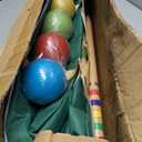 ApudArmis Six Player Croquet Set with Premiun Rubber Wooden Mallets 28In,Colored Ball,Wickets,Stakes - Lawn Backyard Outdoor Game Set for Adults/Teenagers/Family (Large Carry Bag Including), 28'' Standard