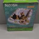 SLOOSH Inflatable Tanning Pool Lounger Float, 85" x 57" Extra Large Pool Floats Adult with Pillow, 4 in 1 Suntan Tub Raft Floatie,Sunbathing Bed Lounge for Water Blow Up Ball Pit, XL-Golden White