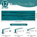 12 Pack Teal Cheesecloth Table Runner 35x120 Inch Gauze Rustic Boho Table Runner 10FT Cheese Cloth for Wedding Decor Birthday Party Bridal Baby Shower Table Decoration