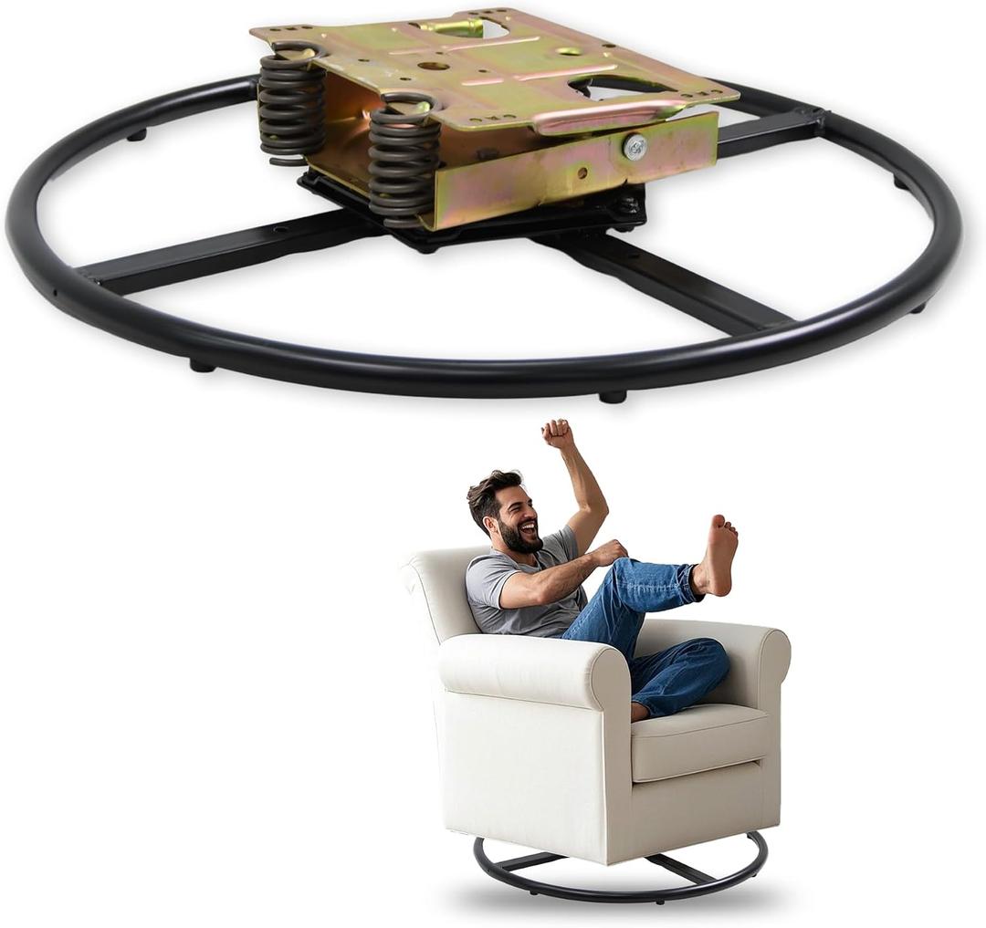 22" Replacement Recliner Ring Base with 360 Swivel Rocker Box Plate for Rocker Recliner, Sofa Accessories, Rocking Recliner Replacement Parts, 12 inches x 12 inches x 5.6 inches
