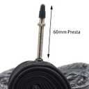 FANSPRO 2 Pack 700 x 28-32c Road Bike Inner Tubes, 60mm Presta Valve Premium Quality Butyl Inner Tube with 2 Tire Levers