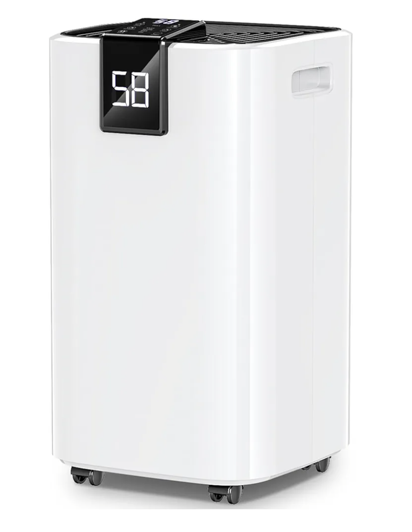 4000 sq.ft Dehumidifier for Basement, Trazico 45 Pint Dehumidifiers for Home with Drain Hose, Smart Humidity Control, 24H Timer, Auto Defrost, Ideal for Large Room, Bathroom, Bedroom, Garage, Black