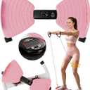 Waist Twister Machine with Smart Digital Counter and Resistance Bands 300 Lbs Capacity, Noiseless Ab Twister Board for Home Exercise, Fitness Equipment Ideal for Women to Burn Belly Fat and Tone Body (Pink)