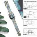 Band Compatible with iWatch Band 38/40/41mm for Women Men Sport Replacement Smartwatch Wrist Strap for iWatch Ultra2/1 SE Series 10 9 8 7 6 5 4 3 2 1 - Blossoming Tree